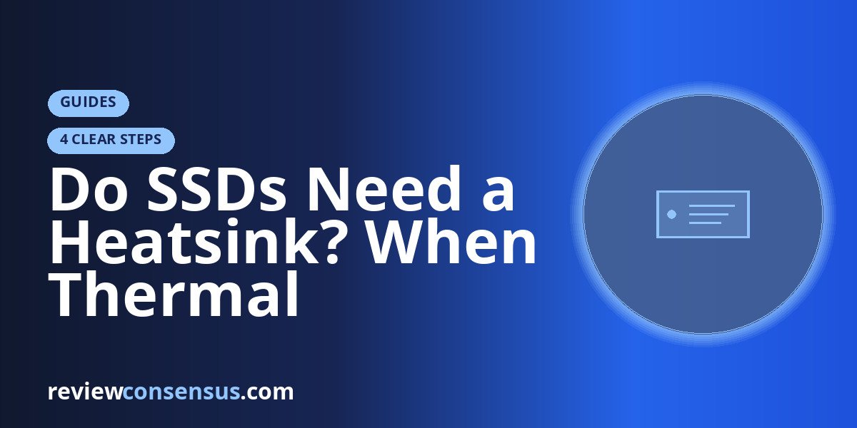 Do SSDs Need a Heatsink? When Thermal Throttling Actually Matters