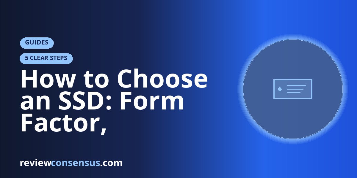How to Choose an SSD: Form Factor, Interface, NAND, and Capacity Without the Hype