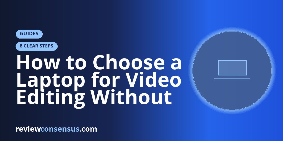 How to Choose a Laptop for Video Editing Without Overbuying