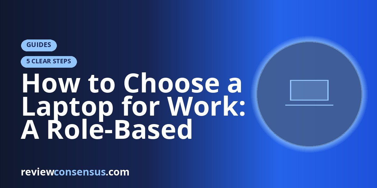 How to Choose a Laptop for Work: A Role-Based Buying Framework