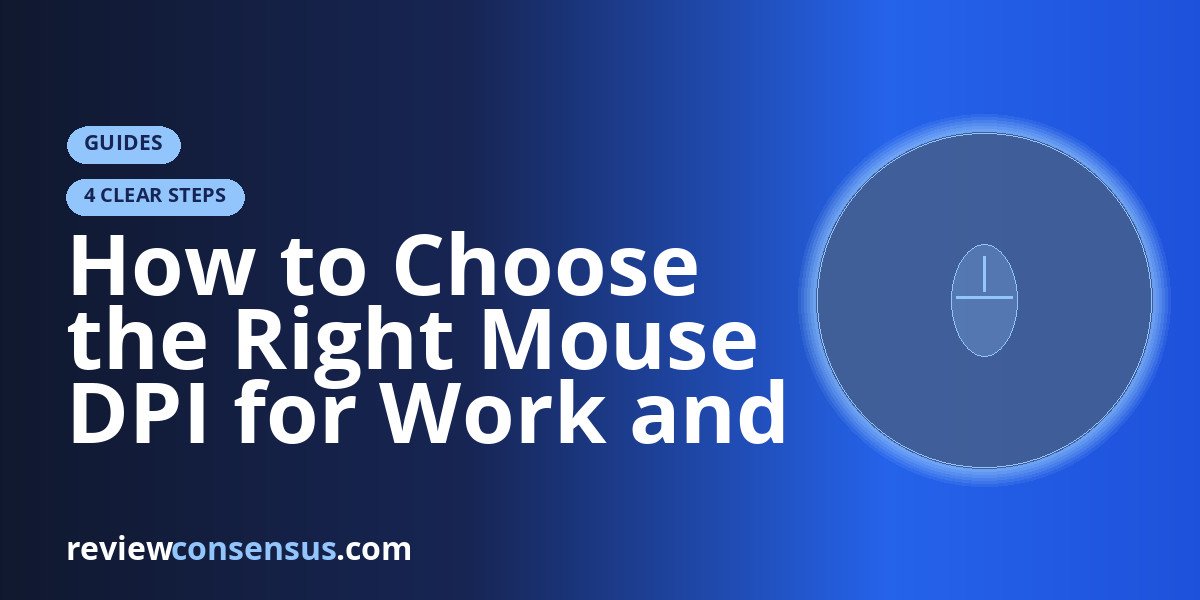 How to Choose the Right Mouse DPI for Work and Games
