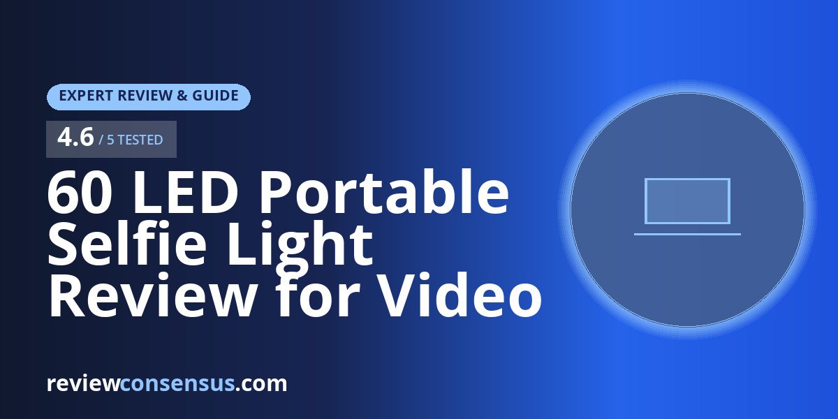 60 LED Portable Selfie Light Review for Video Calls and Content