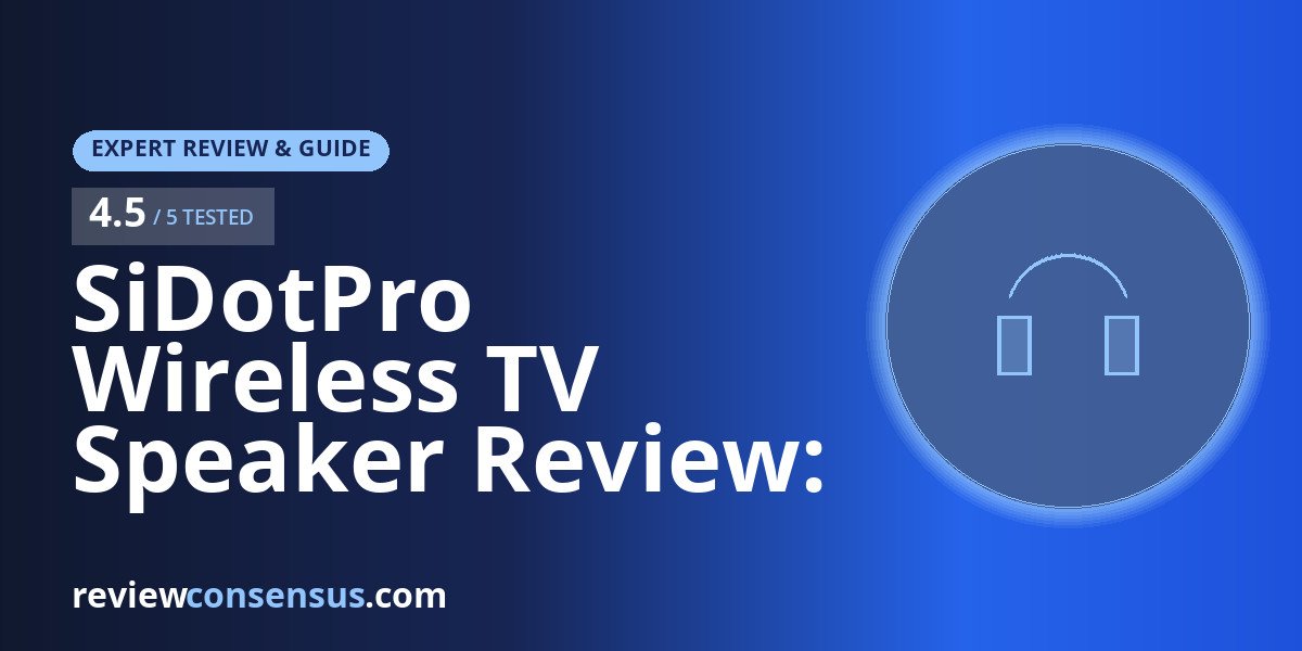 SiDotPro Wireless TV Speaker Review: Near-Seat Sound for Seniors