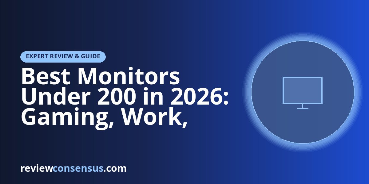Best Monitors Under 200 in 2026: Gaming, Work, and Everyday