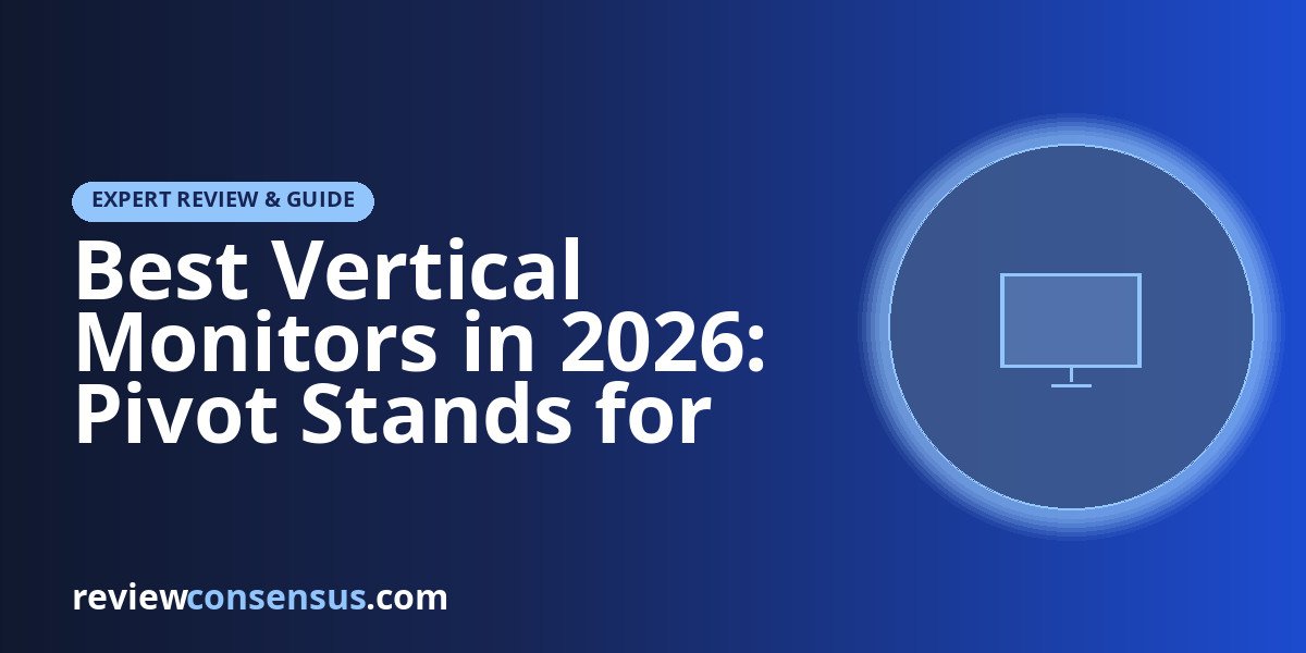 Best Vertical Monitors in 2026: Pivot Stands for Coding, Reading