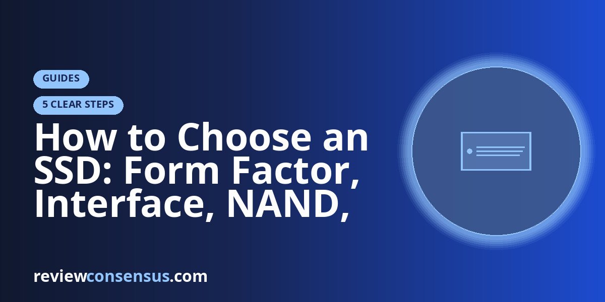 How to Choose an SSD: Form Factor, Interface, NAND, and Capacity Without the Hype