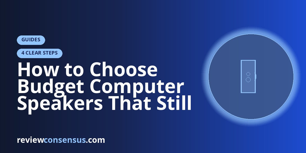 How to Choose Budget Computer Speakers That Still Sound Clear
