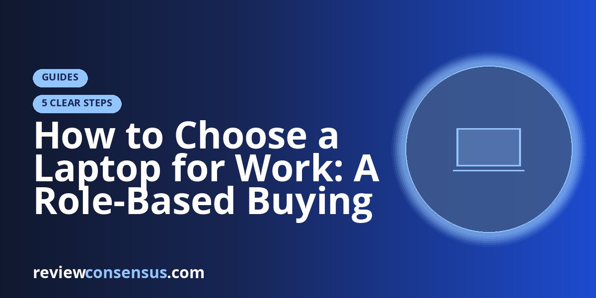 How to Choose a Laptop for Work: A Role-Based Buying Framework