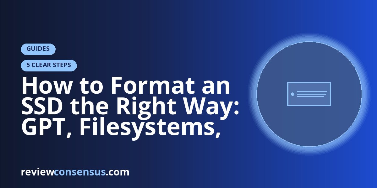 How to Format an SSD the Right Way: GPT, Filesystems, TRIM, and Clean Slates