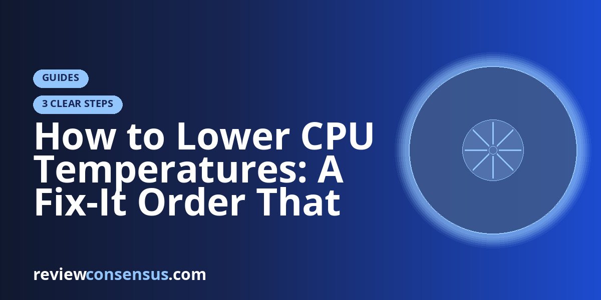 How to Lower CPU Temperatures: A Fix-It Order That Works