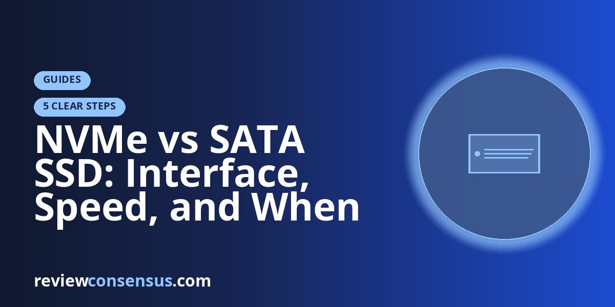 NVMe vs SATA SSD: Interface, Speed, and When Each Wins
