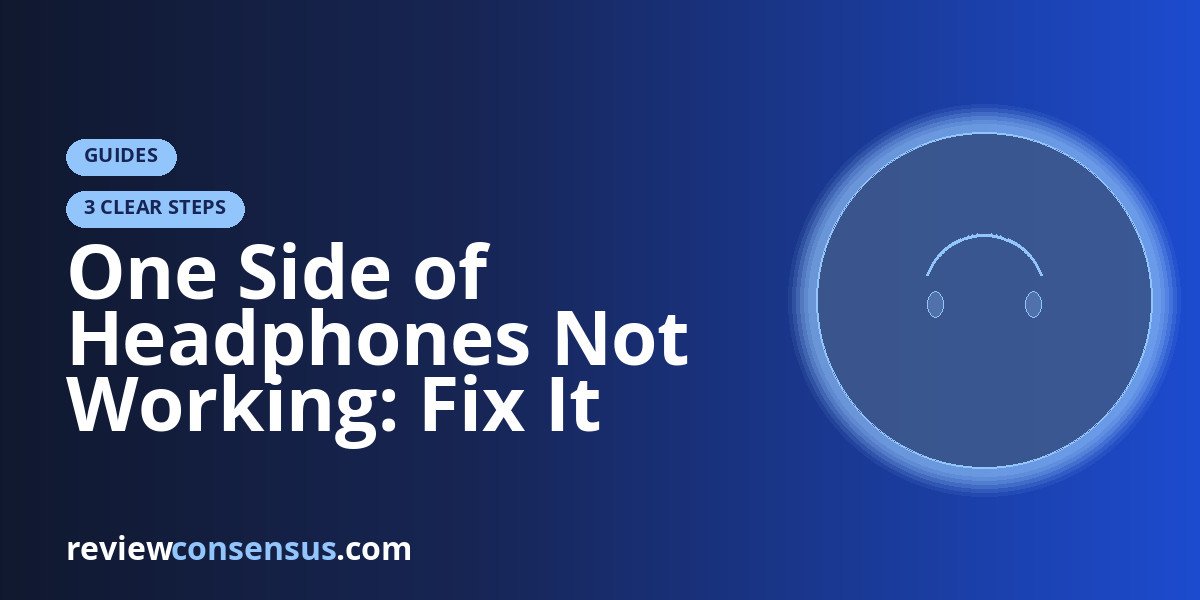 One Side of Headphones Not Working: Fix It Before You Replace Them