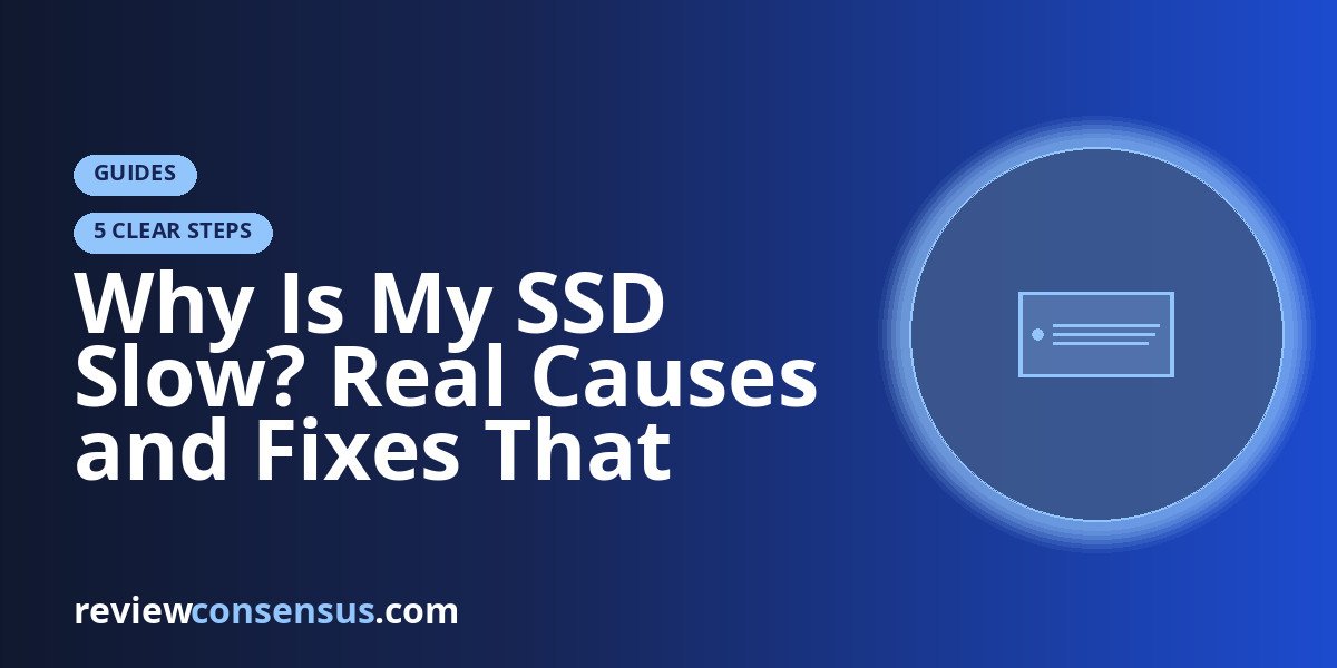 Why Is My SSD Slow? Real Causes and Fixes That Actually Help