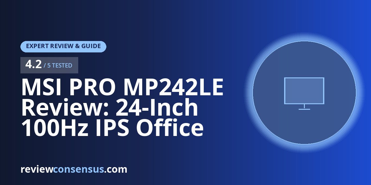 MSI PRO MP242LE Review: 24-Inch 100Hz IPS Office Monitor
