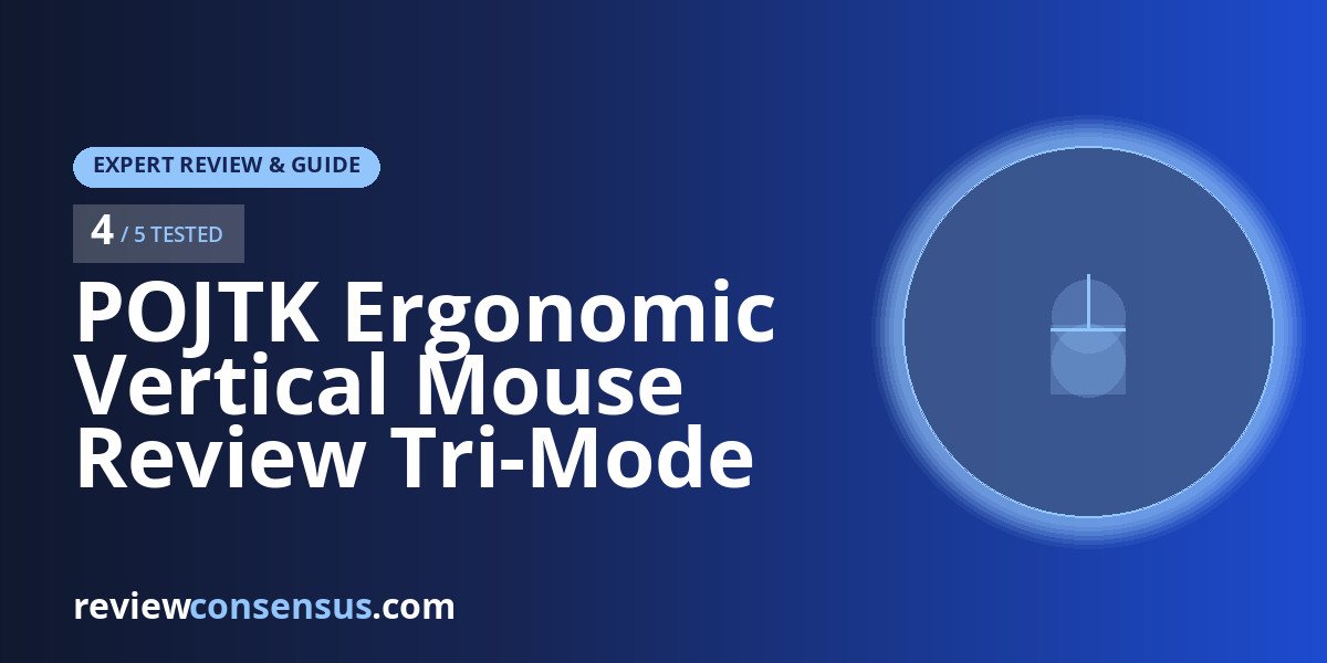 POJTK Ergonomic Vertical Mouse Review Tri-Mode Silent Clicks