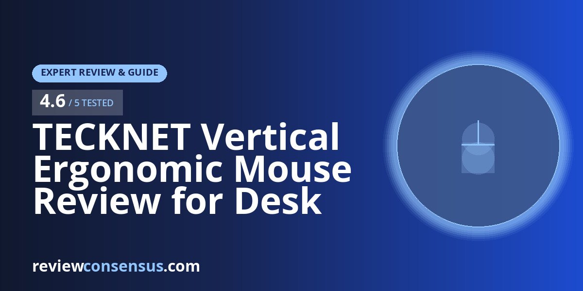 TECKNET Vertical Ergonomic Mouse Review for Desk All-Day Use