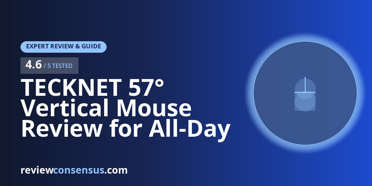 TECKNET 57° Vertical Mouse Review for All-Day Desk Work