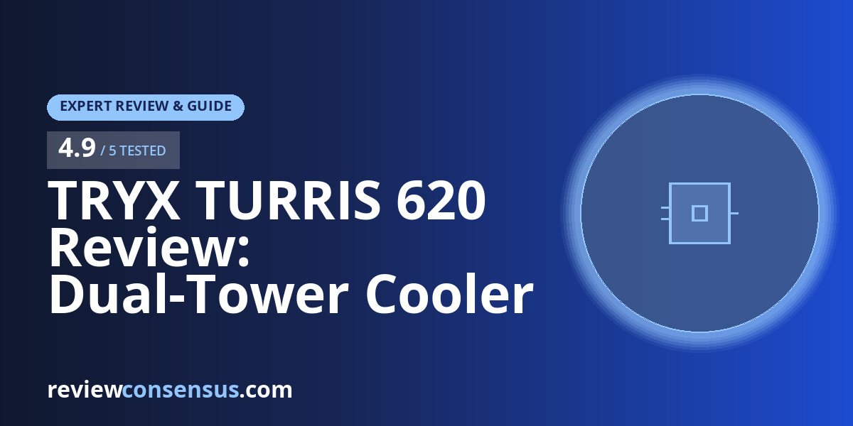 TRYX TURRIS 620 Review: Dual-Tower Cooler With a 5-Inch IPS Screen
