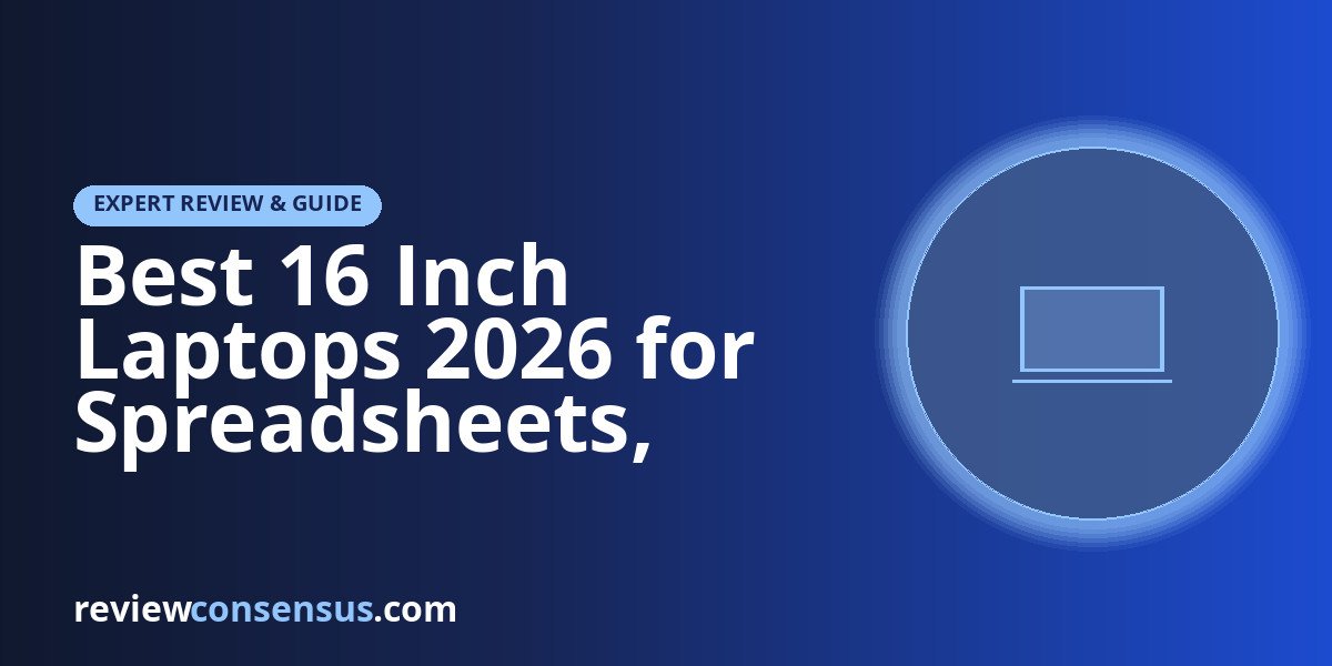 Best 16 Inch Laptops 2026 for Spreadsheets, Code, and Big